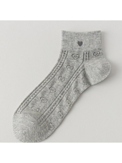 Rufia - Muted Heart Detail Ankle Socks