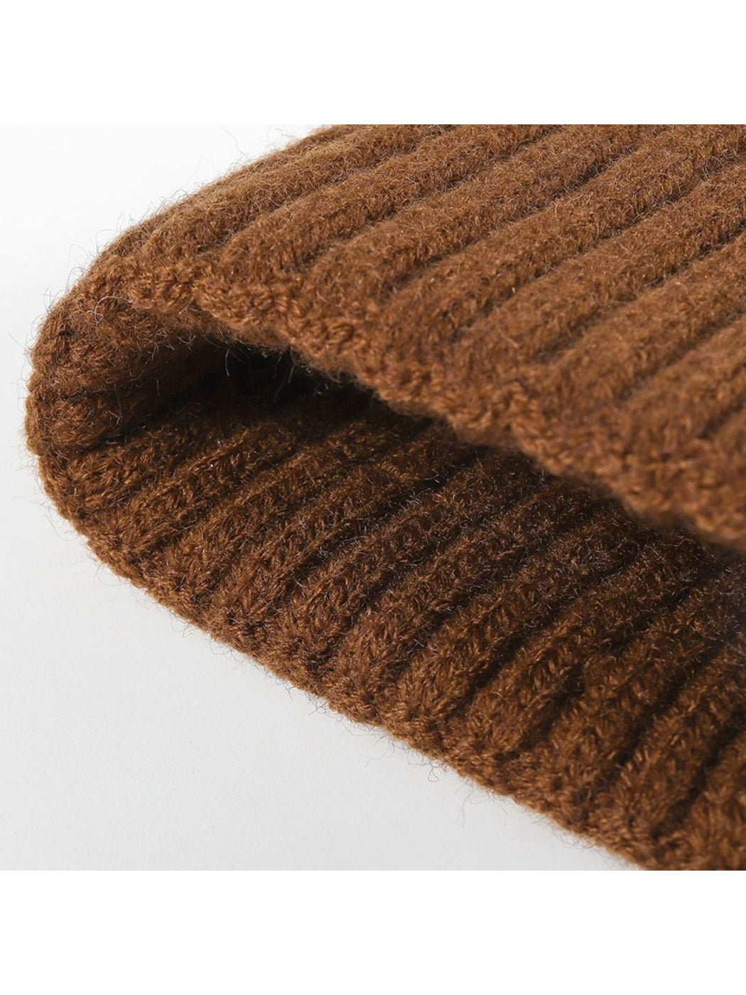 Haila - Chevron Textured Cuffed Knit Beanie