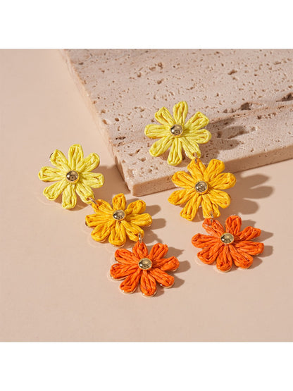 Earwish – Raffia Bloom Tassel Earrings