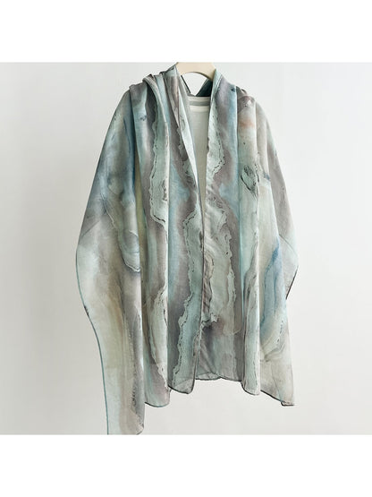 Scarvii - Bohemian Floral Print Summer Wrap Scarf