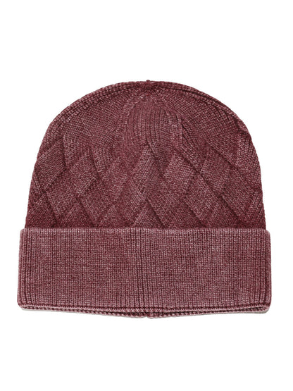 Haila Diamond Pattern Knit Beanie