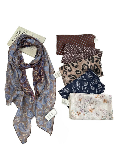 Scarvii - Leopard Print Long Rectangular Scarf