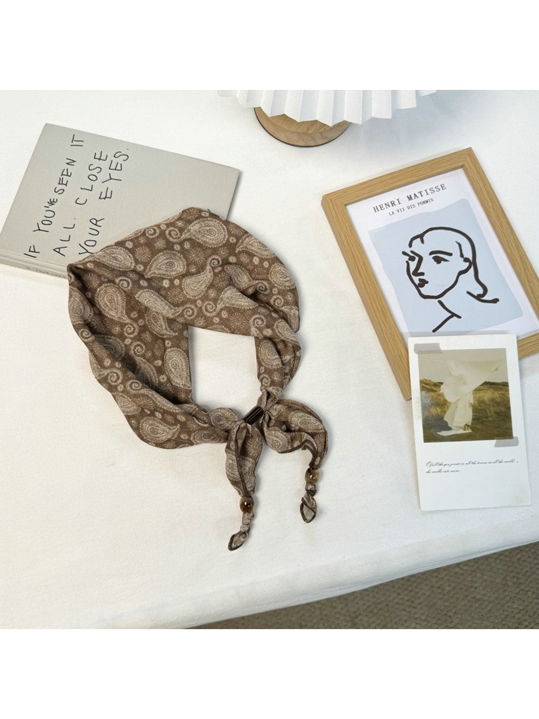 Scarvii - Printed Slim Triangle Scarf