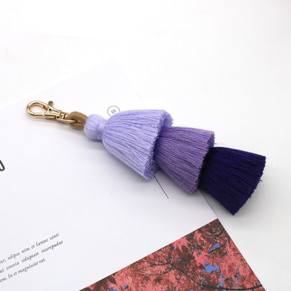 Koco Rope Tassel Keychain color options including A, B, C