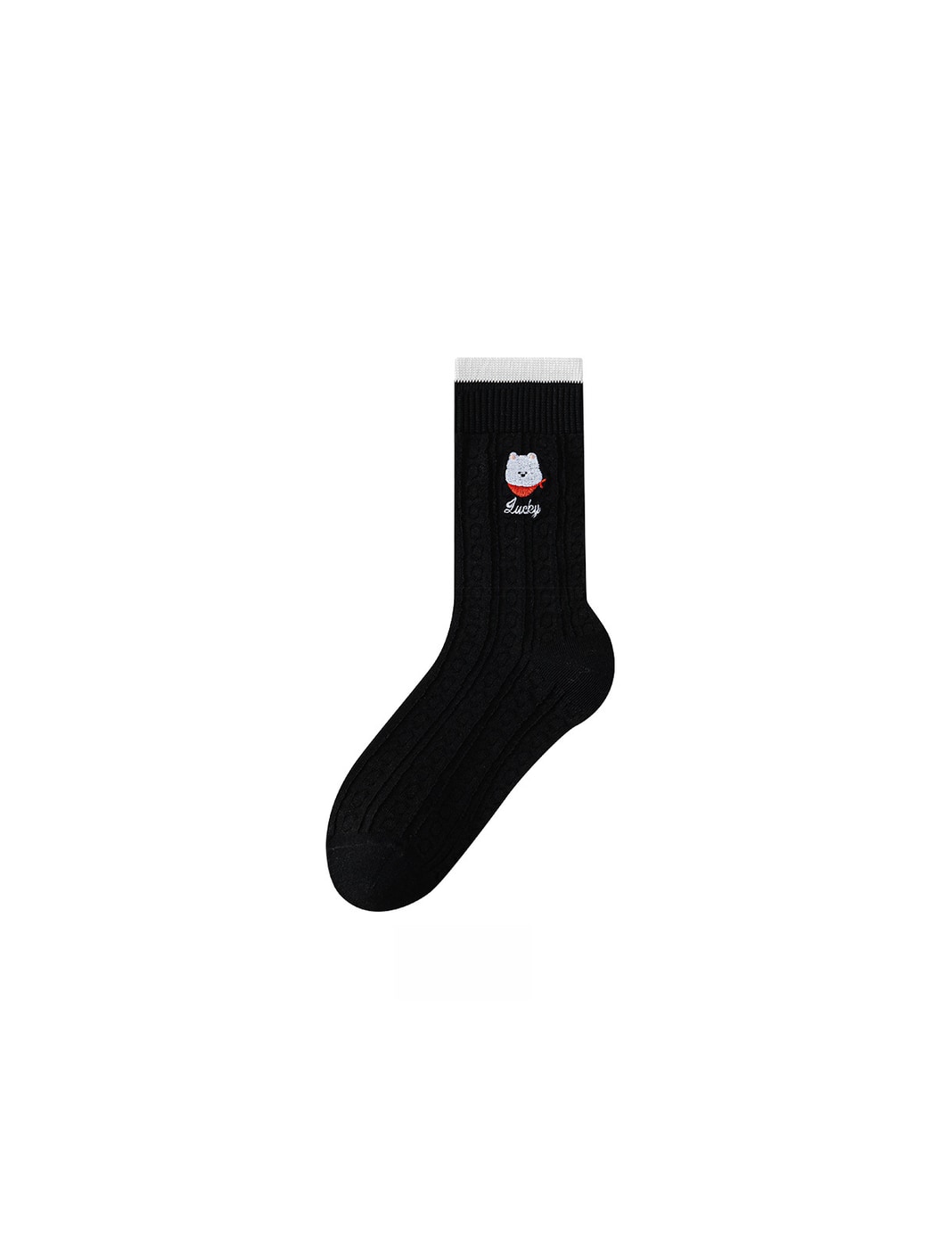 Rufia - Cute Animal Embroidery Crew Socks