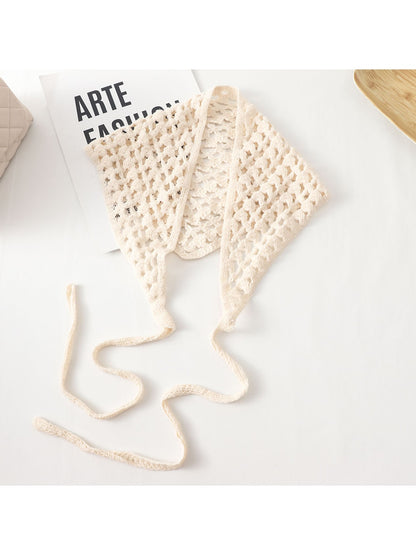 Scarvii - Cutout Lattice Tie Layering Triangle Headband
