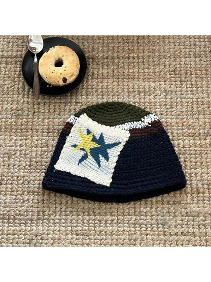 Rufia - Patchwork Art Knit Beanie