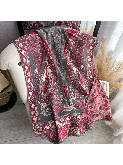 Scarvii - Reversible Paisley Print Scarf & Wrap