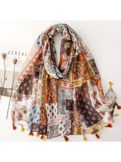 Scarvii - Versatile Bohemian Ethnic Beach Shawl Scarf