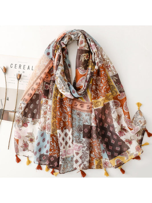 Scarvii - Versatile Bohemian Ethnic Beach Shawl Scarf