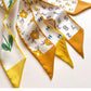 Scarvii - Yellow Floral Neck Scarf - Cheerful & Pretty