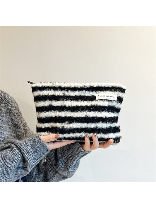 Cosbai - Soft Stripe Zip Pouch