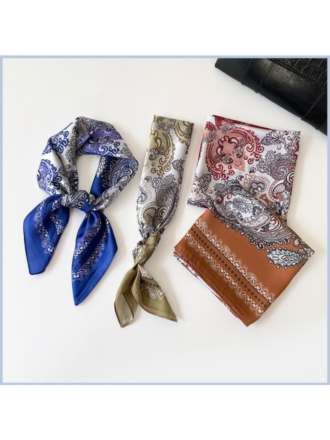 Scarvii - Graphic Paisley Colorblock Scarf