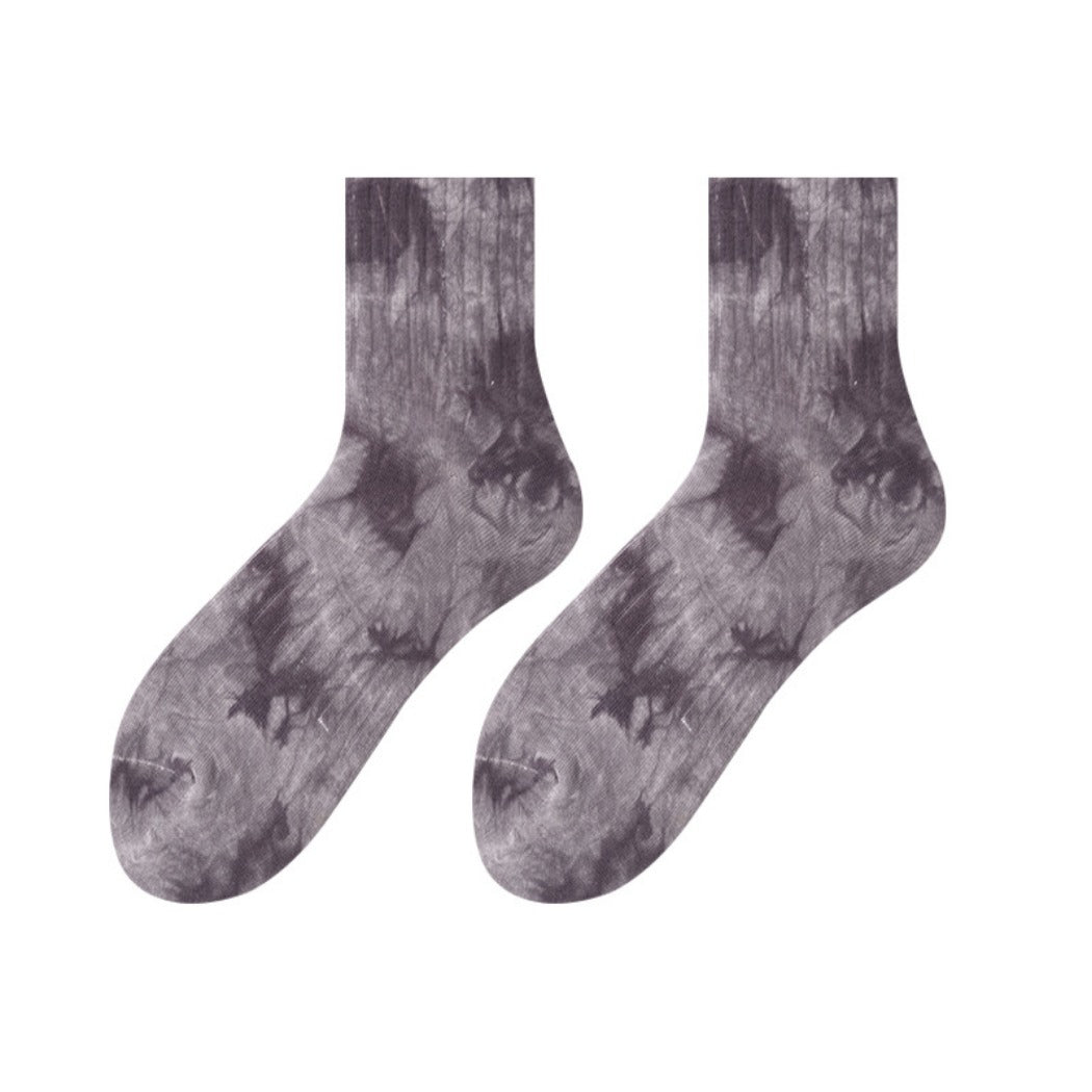 Rufia - Unisex Tie-Dye Mid-Calf Socks - Trendy & Comfort