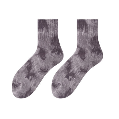 Rufia - Unisex Tie-Dye Mid-Calf Socks - Trendy & Comfort