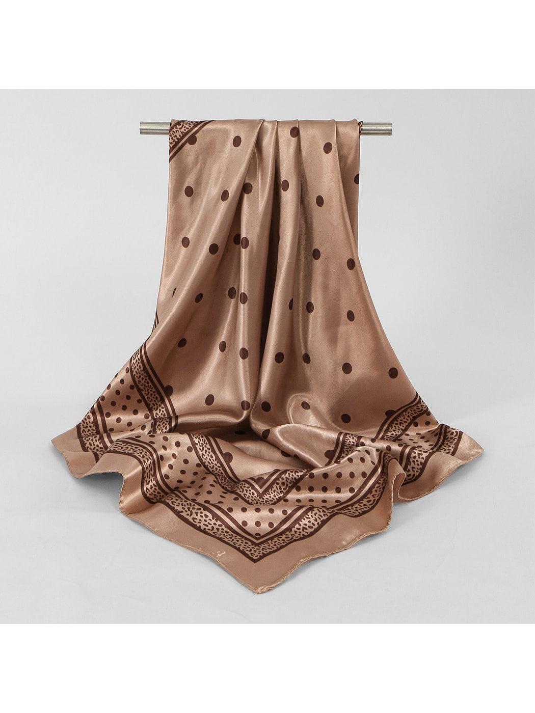 Scarvii - Retro Polka Dot Printed Fashion Square Scarf
