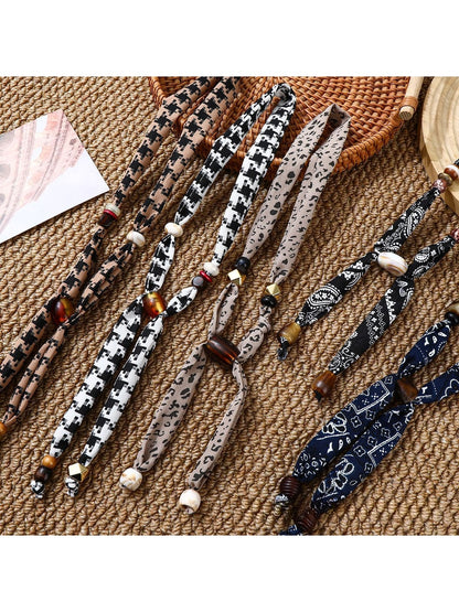 Scarvii - Retro Printed Long Necklace