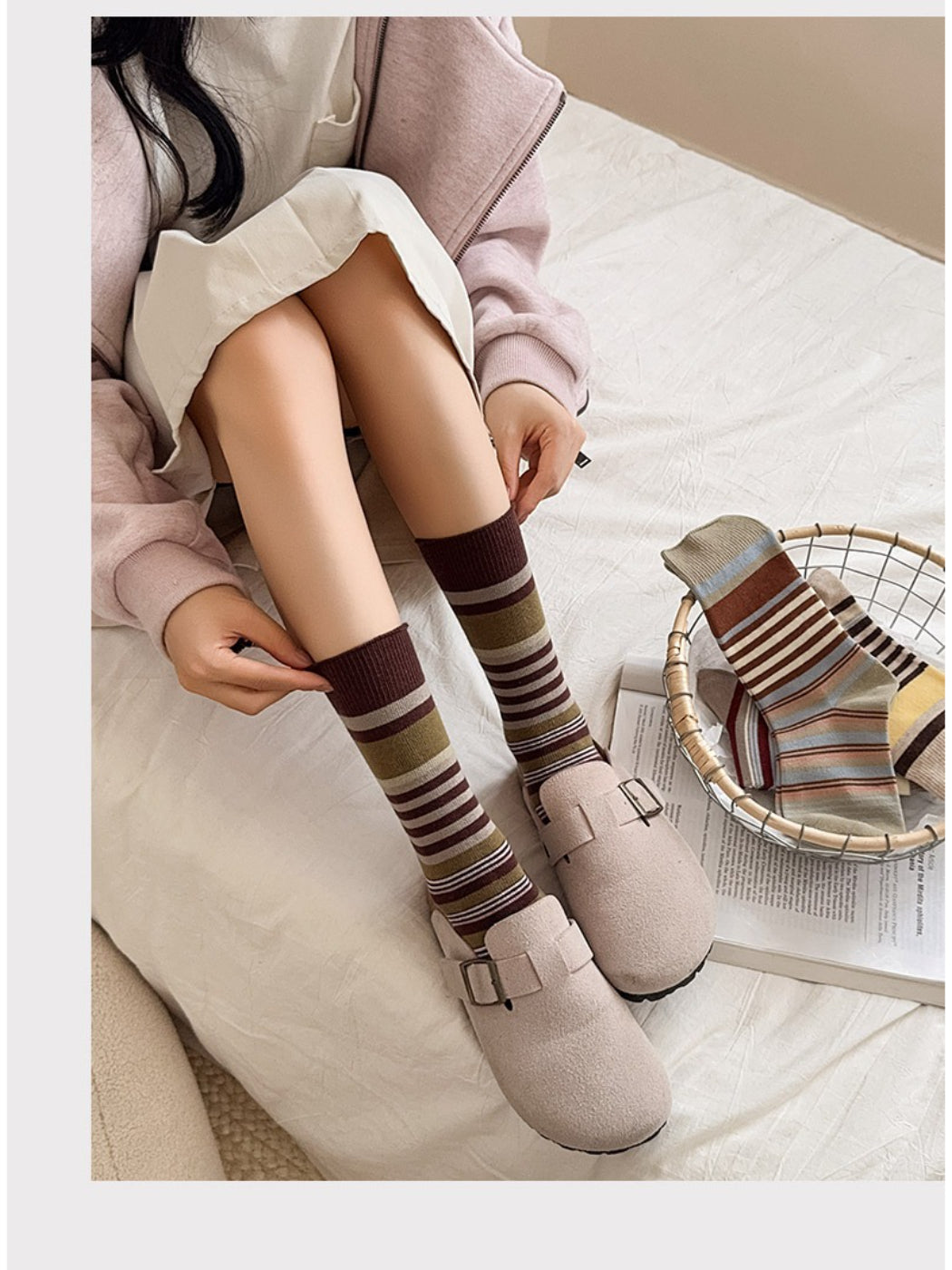 Rufia - Retro Multistripe Crew Socks