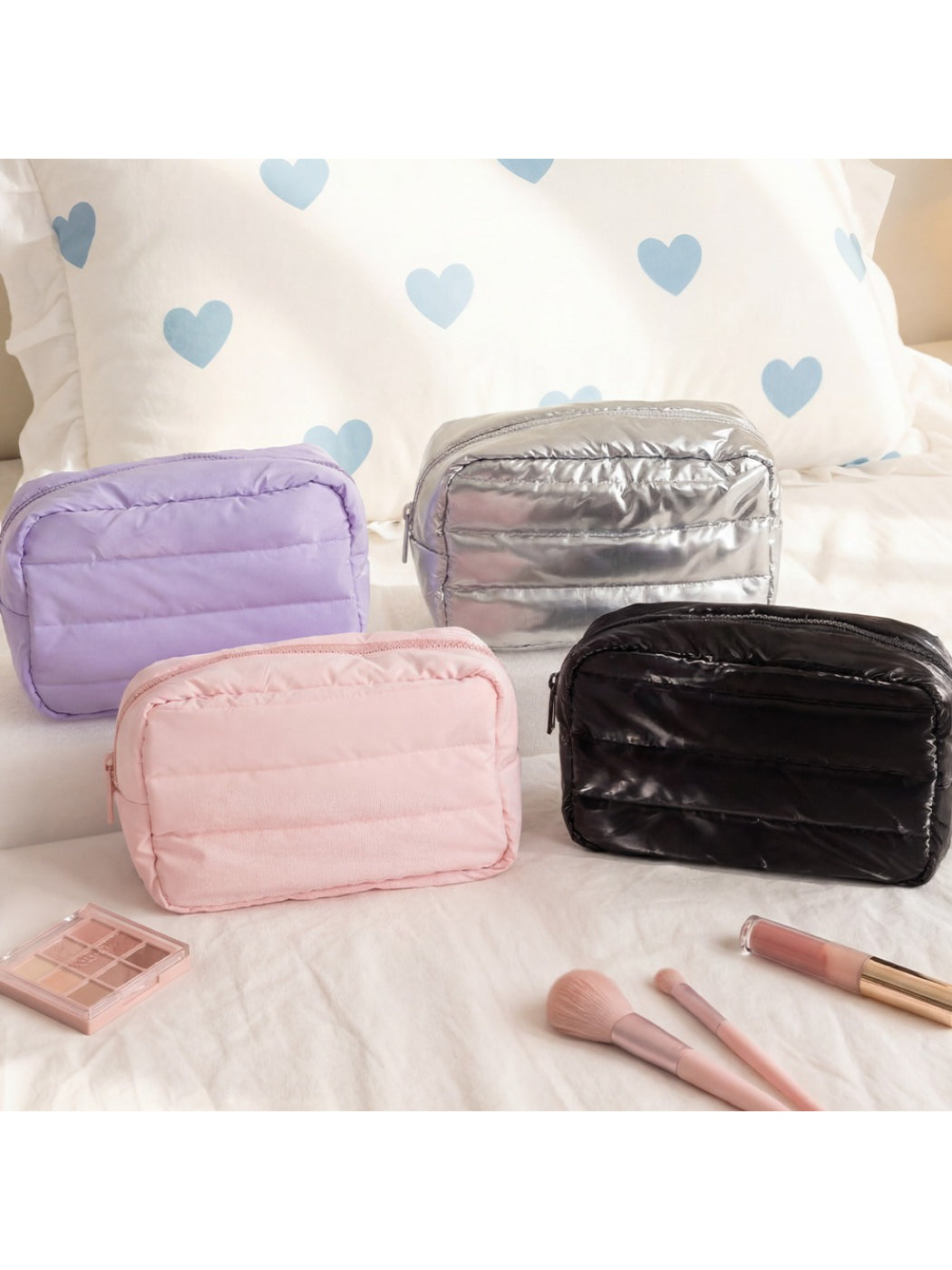 Cosbai - Quilted Puffer Cosmetic Bag