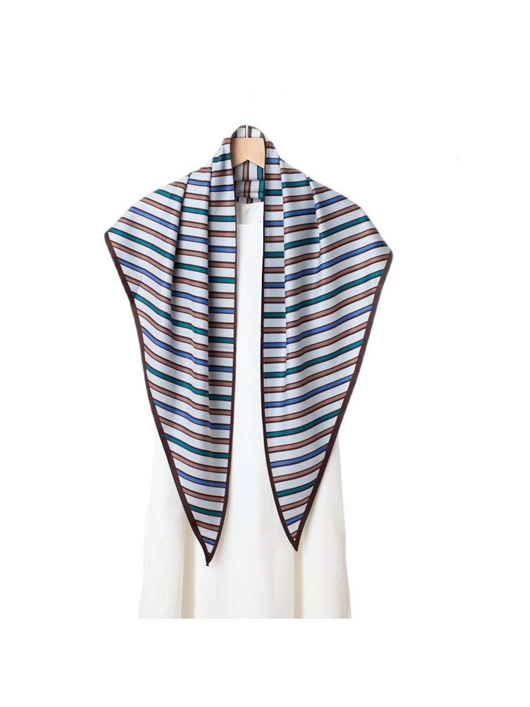 Scarvii - Preppy Line Print Triangle Bandana
