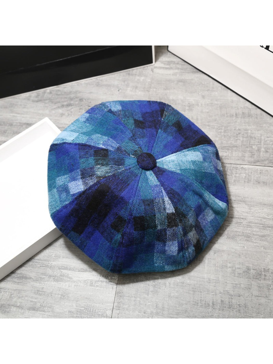 Haila - Colorblock Plaid Beret