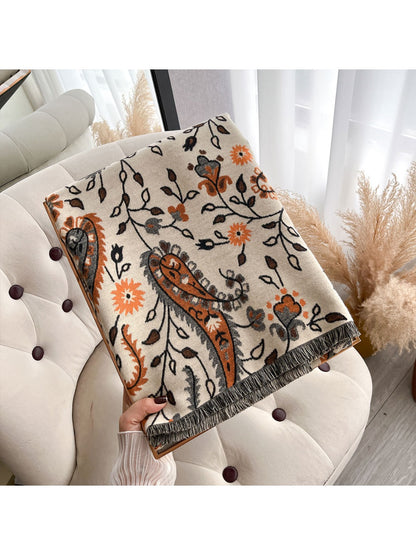 Scarvii - Double-Sided Paisley Print Scarf & Wrap