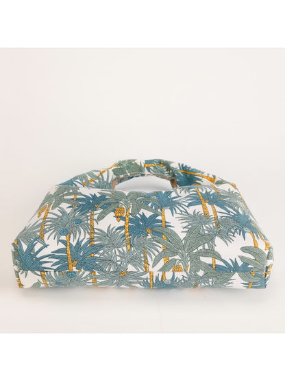 Cosbai - Fresh Floral Print Daily Handbag