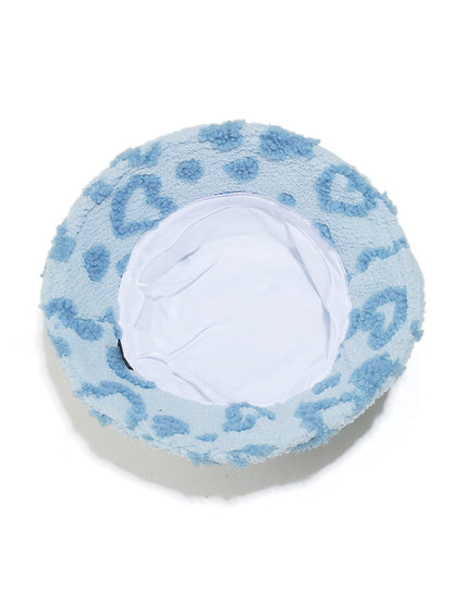 Haila Leopard Texture Fuzzy Bucket Hat