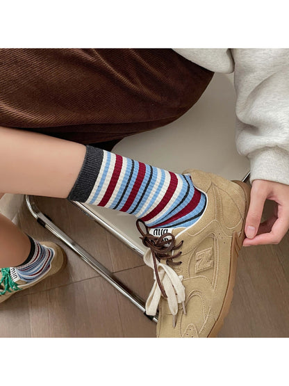 Rufia - Soft Ribbed Stripe Daily Crew Socks product image 3