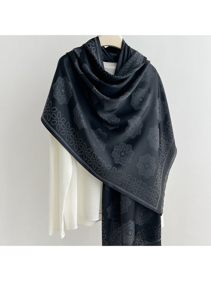 Scarvii - Summer Fresh Floral Border Wrap Scarf