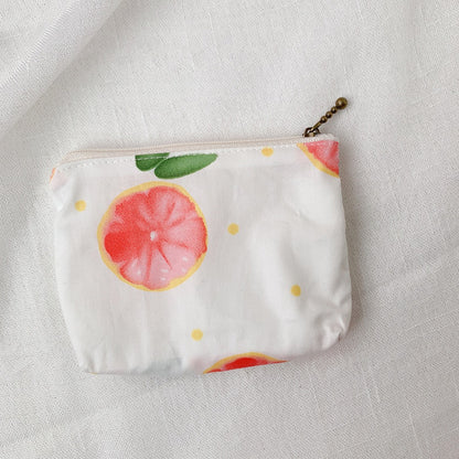 Cosbai canvas printed coin purse displayed flat showing colorful printed canvas