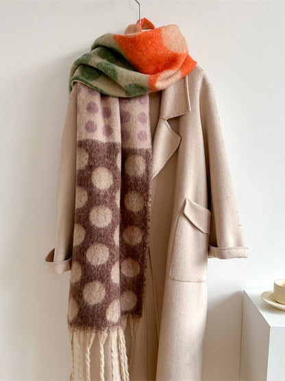 Scarvii - Bold Retro Polka Winter Scarf