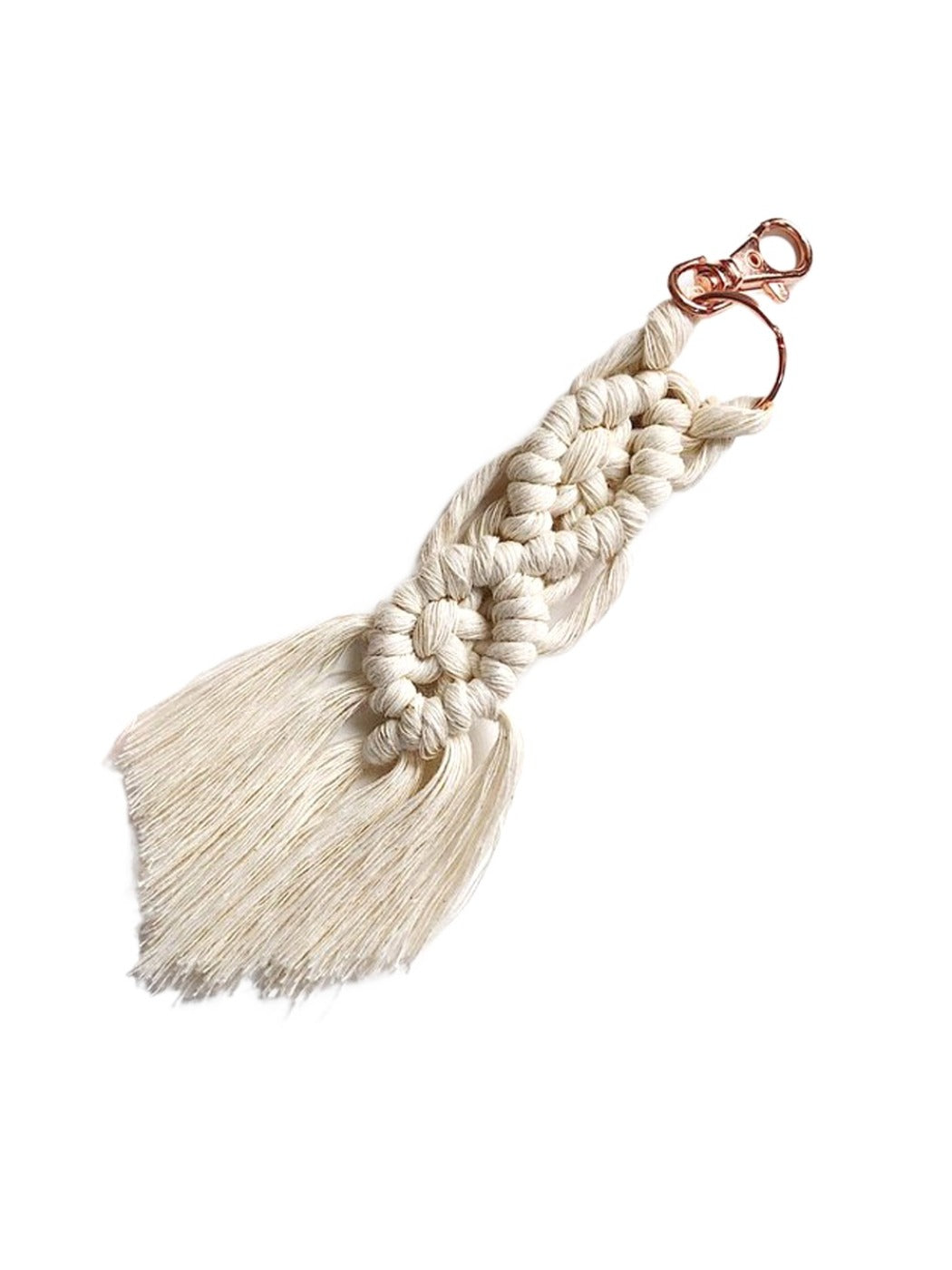Koco Braided Keychain with Fringe Bag Charm & Accessory for gift accessory