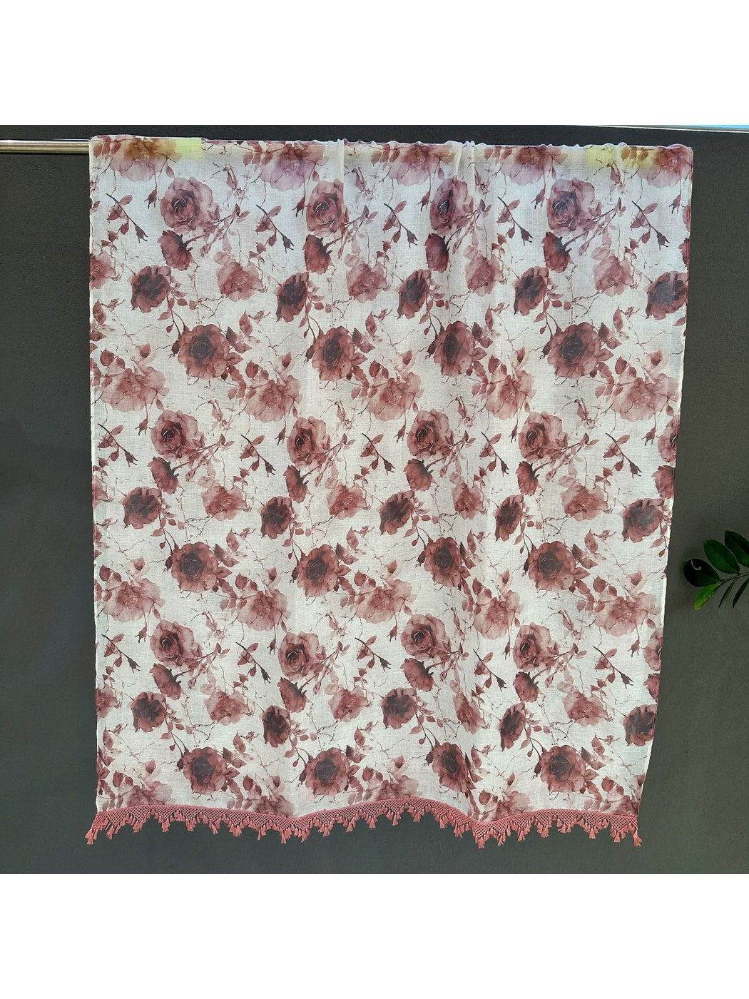 Scarvii - Lightweight Pink Floral Print Wrap Scarf