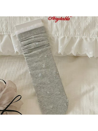 Rufia - Tiny Dot Rib Knit Crew Socks product image 6