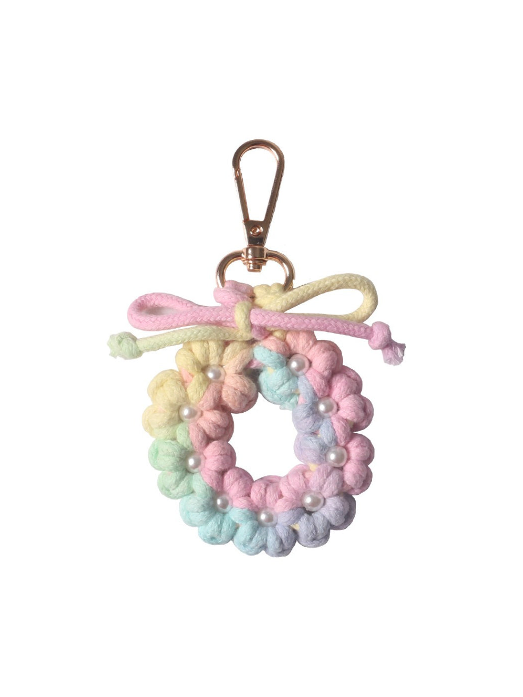 Koco Pastel Floral Wreath Keychain showing floral motif