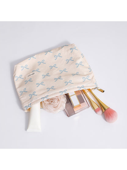 Cosbai - Sweet Style Bow Print Makeup Storage Bag