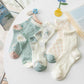 Rufia - Delicate Floral Mid-Calf Mesh Socks -Thin & Breathable