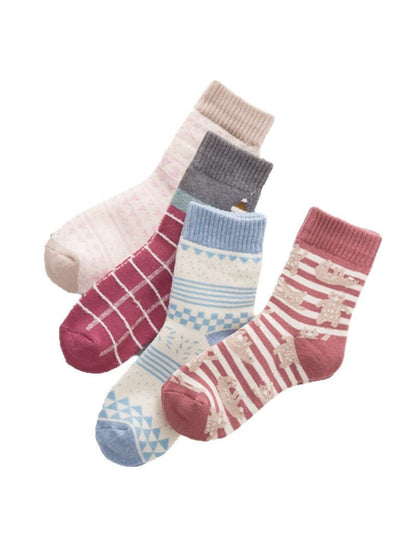 Rufia - Mixed Pattern Knit Crew Socks product image 4