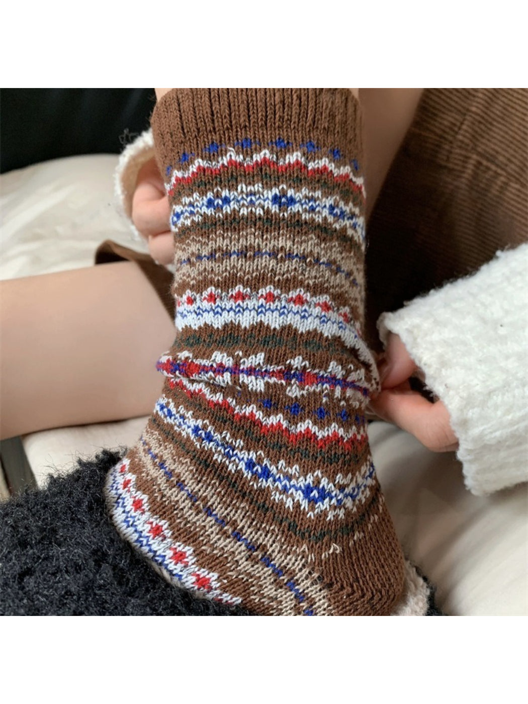 Rufia - Cozy Fair Isle Crew Sock