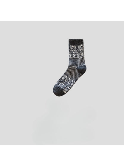 Rufia - Soft Geometric Knit Crew Socks