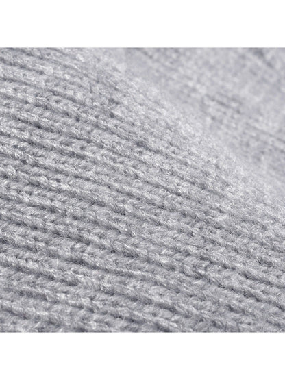 Haila - Tonal Geometric Textured Knit Beanie