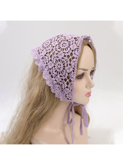 Scarvii Vintage Crochet Lace Triangle Scarf