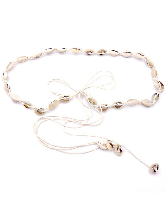 Beco - Boho Shell String Tie Waist Belt