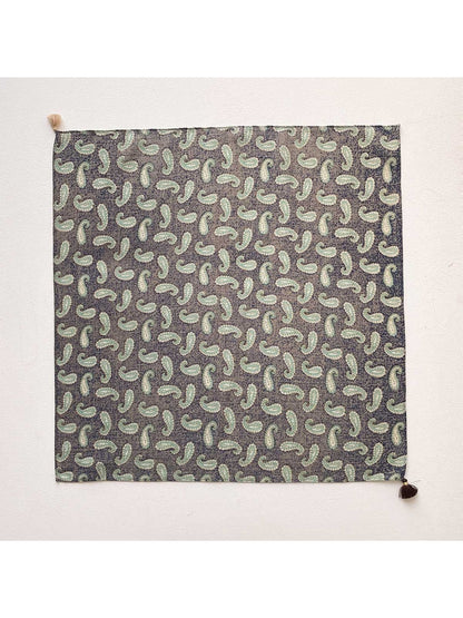 Scarvii - Retro Ditsy Paisley Print Square Scarf