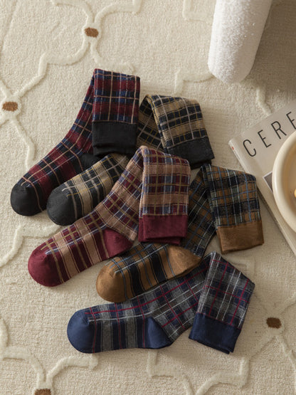 Rufia - Retro Plaid Knee High Socks