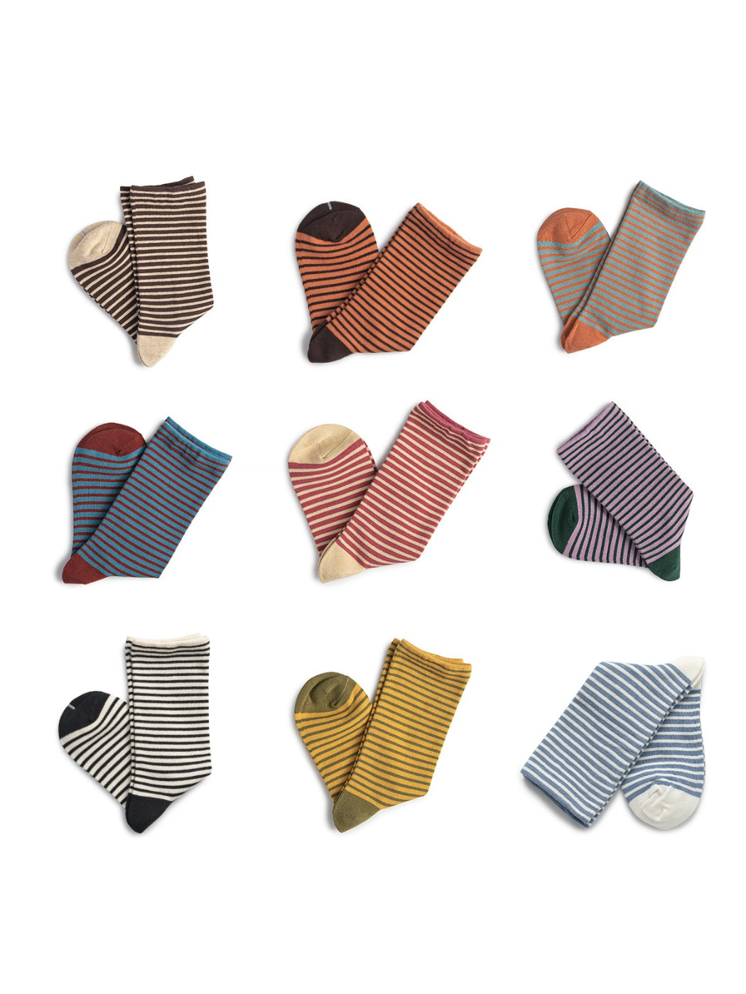 Rufia - Classic Multi Stripe Crew Socks