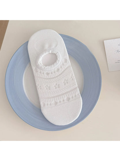 Rufia - Scalloped Cuff Casual Low Ankle Socks