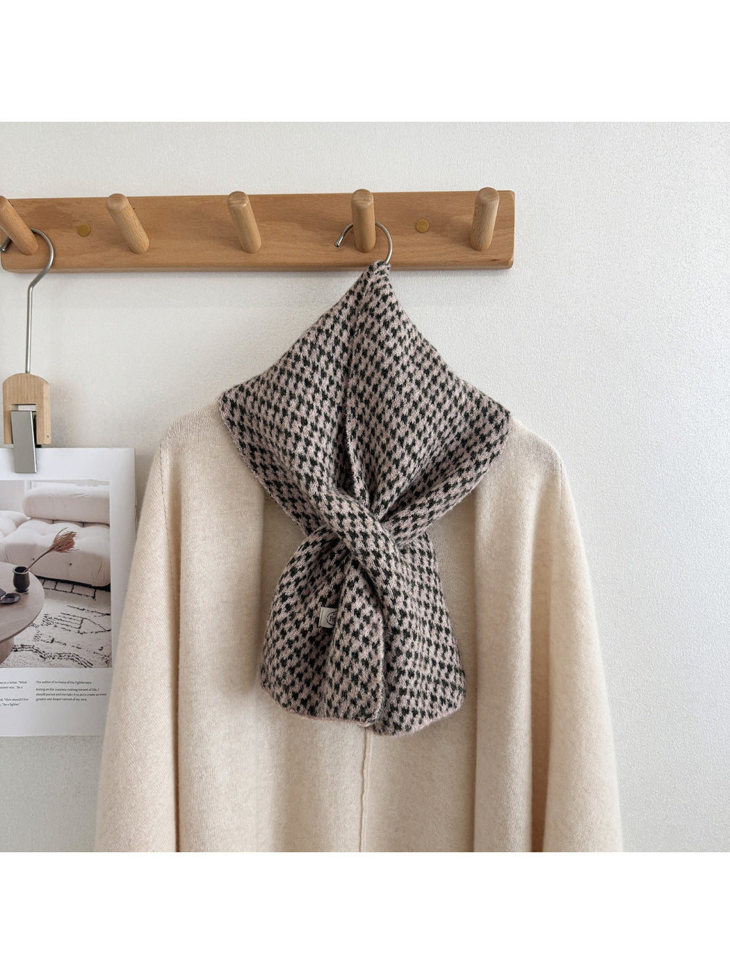 Scarvii - Fuzzy Textured Surface Narrow Scarf