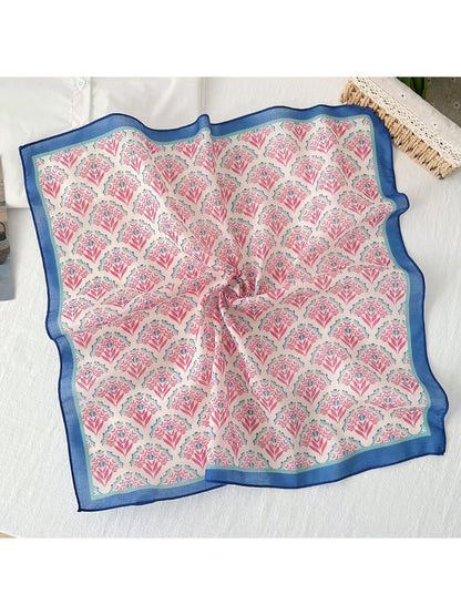 Scarvii Vintage Motif Triangle Scarf